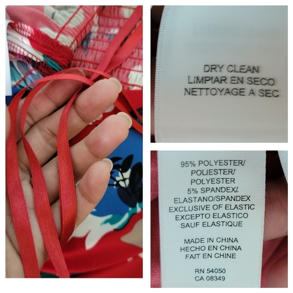 Evan Picone Women Multicolored Floral Dress Sz 10 Pleated Stretchy Elastic Waist - Picture 11 of 12